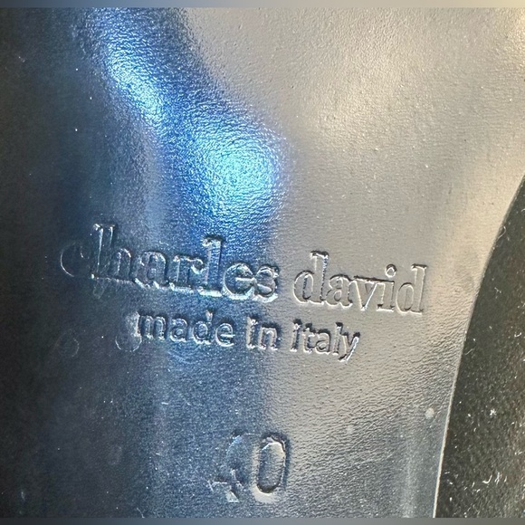 CHARLES DAVID Women's “Loretta” Black Velvet Pointy Toe Lace-Up Boots US 9/EU40 - Picture 11 of 15